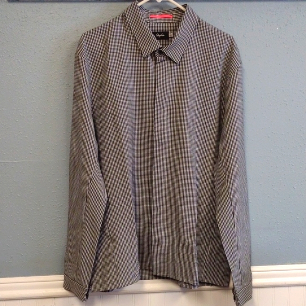 Rapha Black and White Casual, Sports, Camping,Fishing Button Down Shirt Size XXL